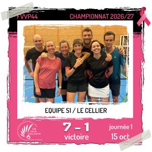 Rencontre J1 de la S1 : Vigneux contre Le Cellier (victoire)